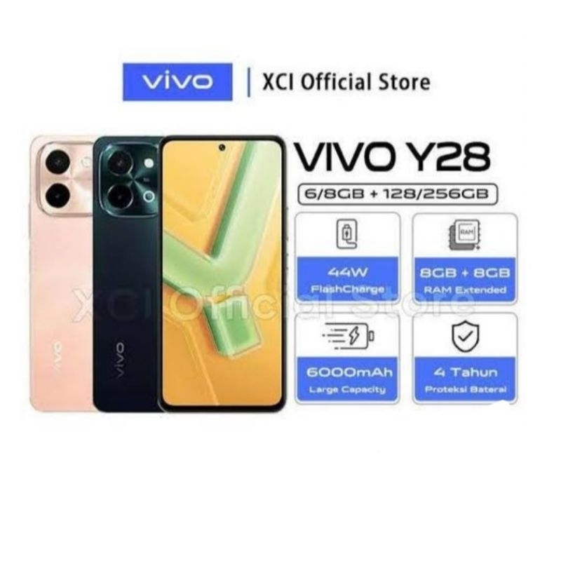 HP VIVO Y28 6/128 GB - VIVO Y 28 RAM 6GB ROM 128GB GARANSI RESMI