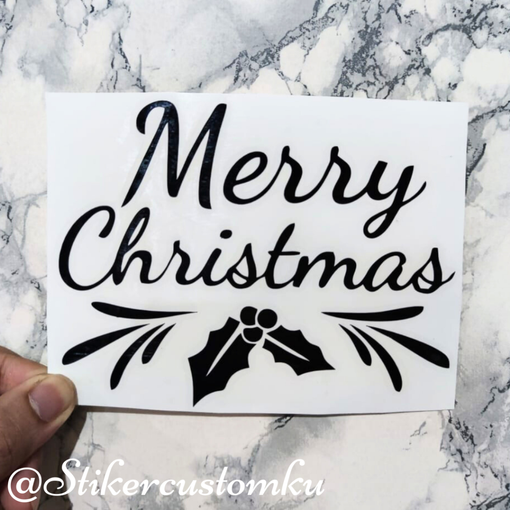 

Sticker Balon Merry Christmas Stiker Cutting Natal Balon PVC Type 20