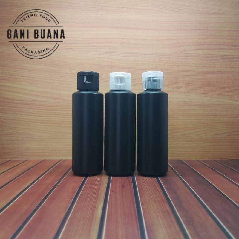 BOTOL FLIPTOP 100ML HDPE HITAM TUTUP FLIPTOP VARIAN WARNA/BOTOL FLIPTOP 100ML HDPE