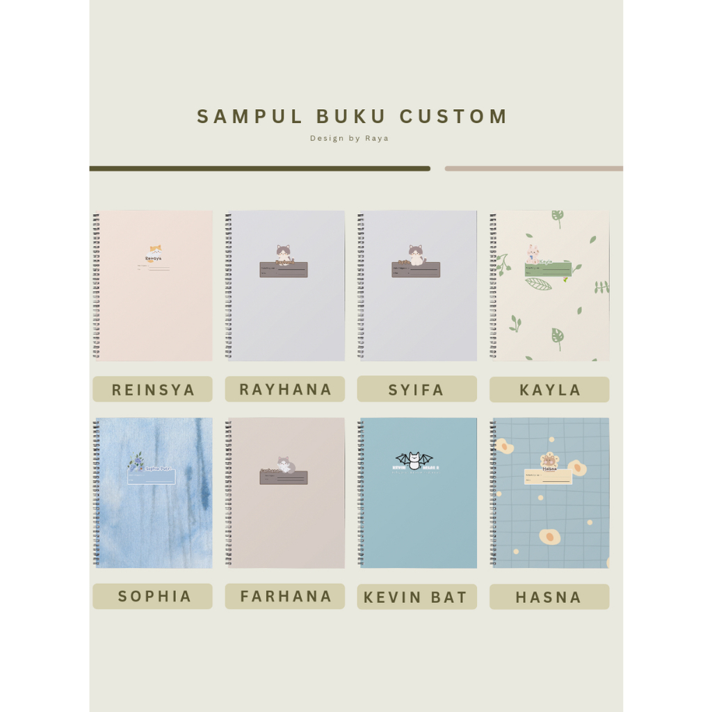 

Sampul buku custom nama