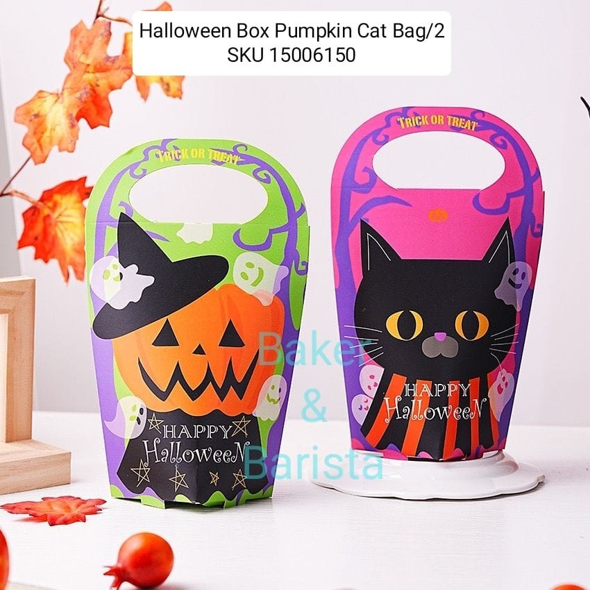 

Halloween Box Pumpkin Cat Bag/2 Halloween Packaging Box kado gift Halloween