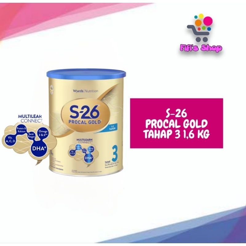 Susu S 26 S26 Procal Gold Tahap 3 1600 g 1,6 kg