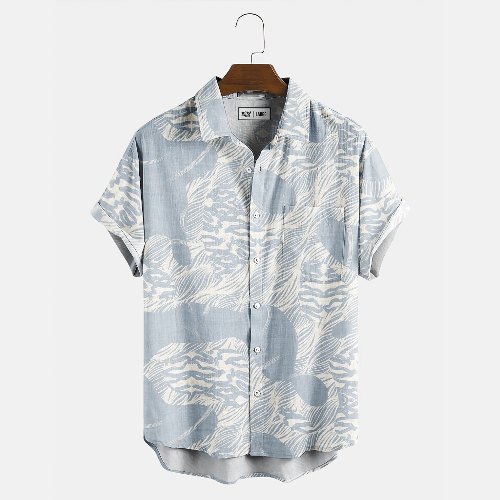 Kemeja Pria Premium - Two tone hand drawn brushed