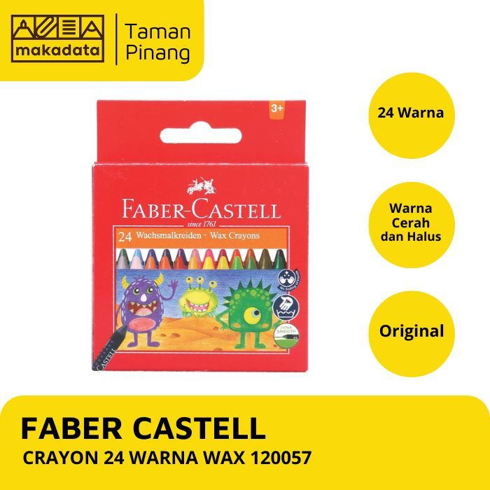 

CRAYON / OIL PASTEL FABER CASTELL 24 WARNA WAX 120057