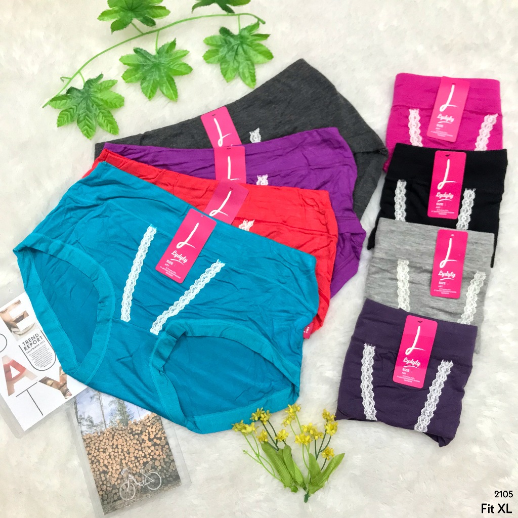 LYDYLY | CD Wanita/Celana Dalam Cewek Lydyly Sepinggang Katun Polos Renda Motif Karet Kecil/CD Murah