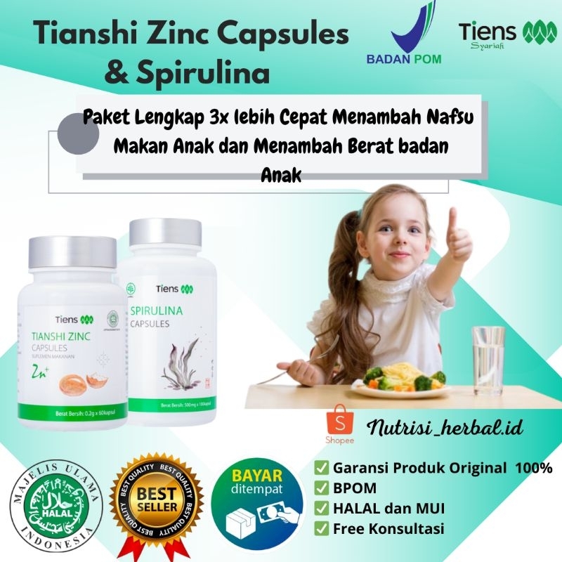 Suplement Nutrisi Anak  Zinc Vitamin Penambah Nafsu Makan Cocok untuk anak kecil & Dewasa