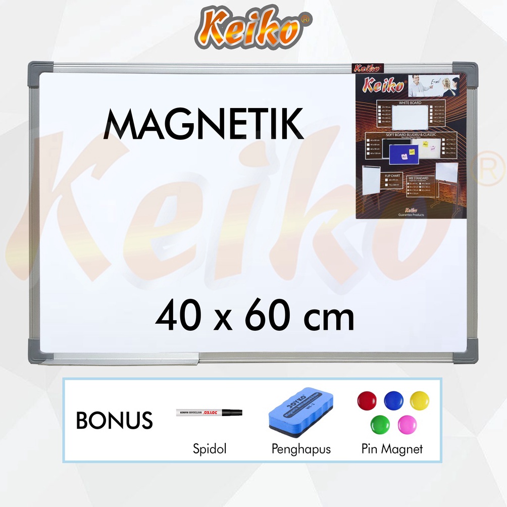 

ART Q9W2 Papan Tulis Whiteboard White Board Gantung Magnet Single Face Keiko 4 x 6 cm