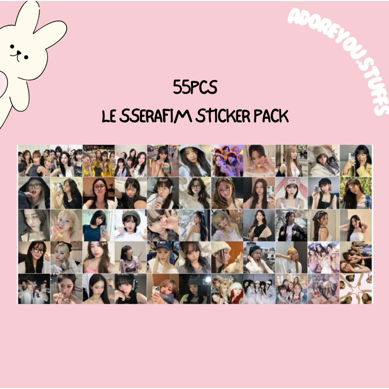 

(55pcs) LE SSERAFIM STICKER KPOP / STICKER FREEBIES / STICKER DECO KPOP