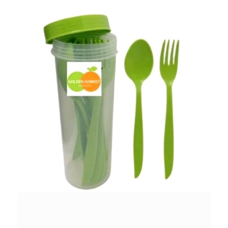 Sendok Garfu 1Set Golden Sunkist TST 1140 Hijau