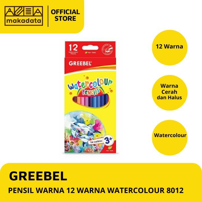 

PENSIL WARNA / COLOR PENCIL GREEBEL 12 WARNA WATERCOLOR 8012 MURAH