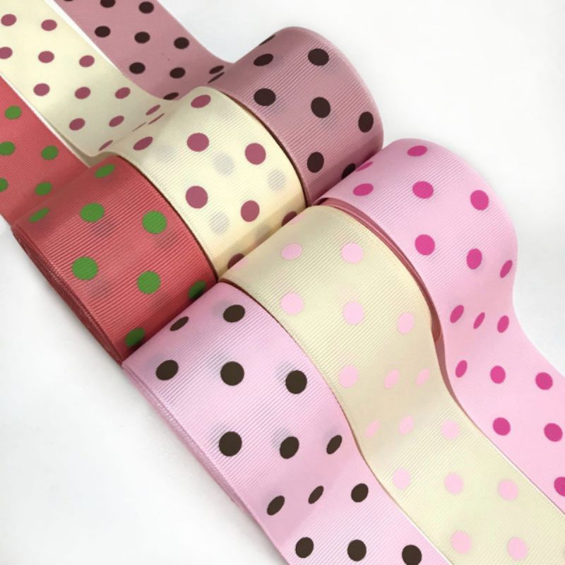 

1YARD - PITA MOTIF POLAKDOT/POLKADOT RIBBON/PITA KADO/PITA HAMPERS 3,8CM