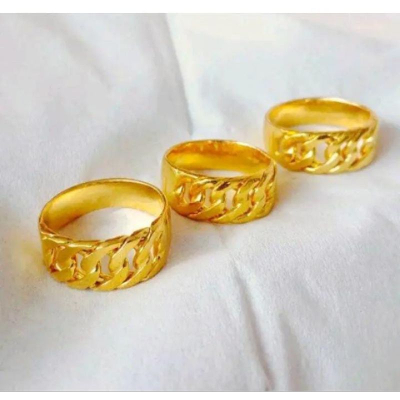 COD CINCIN TITANIUM RANTAI EMAS 24K ANTI KARAT & ANTI LINTUR