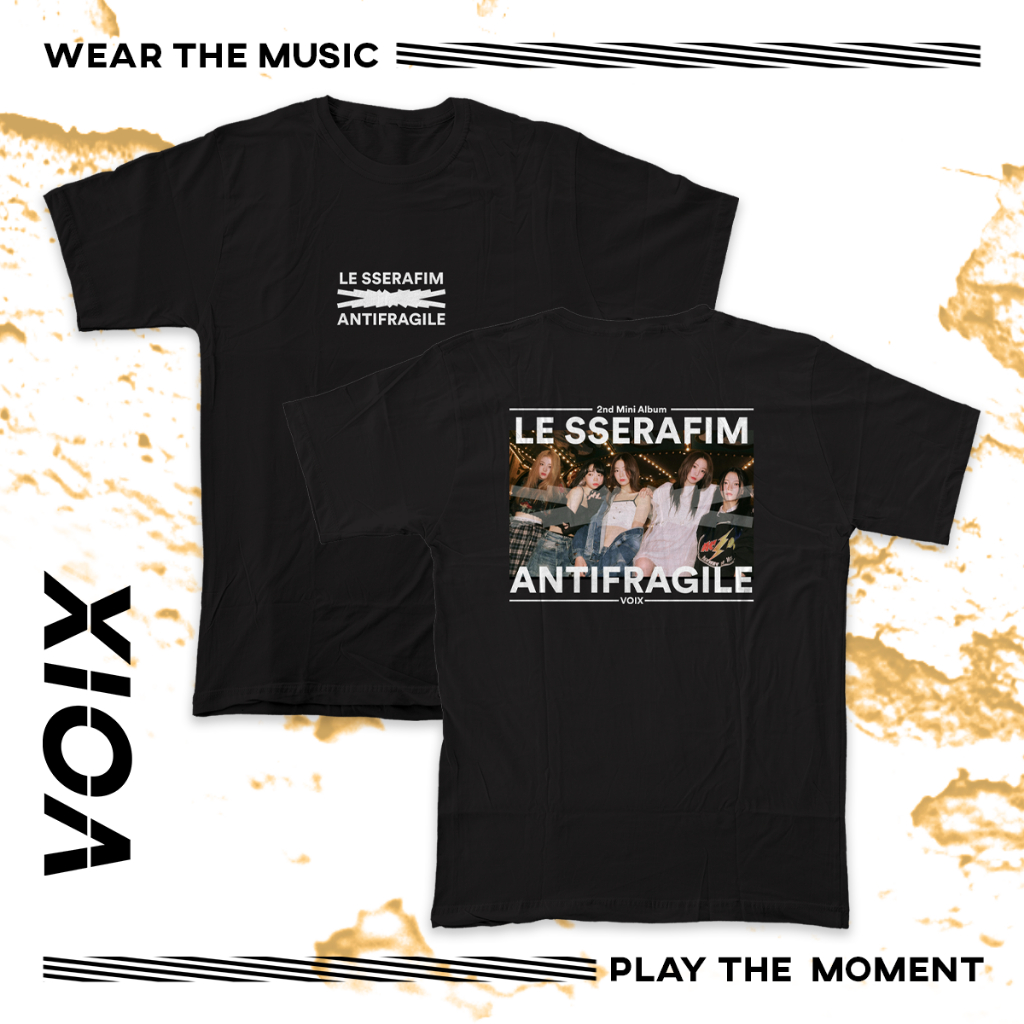 Kaos Kpop LSSRFM "ANTIFRAGILE" Group Tee - Sakura, Chaewon, Yunjin, Kazuha, Eunchae