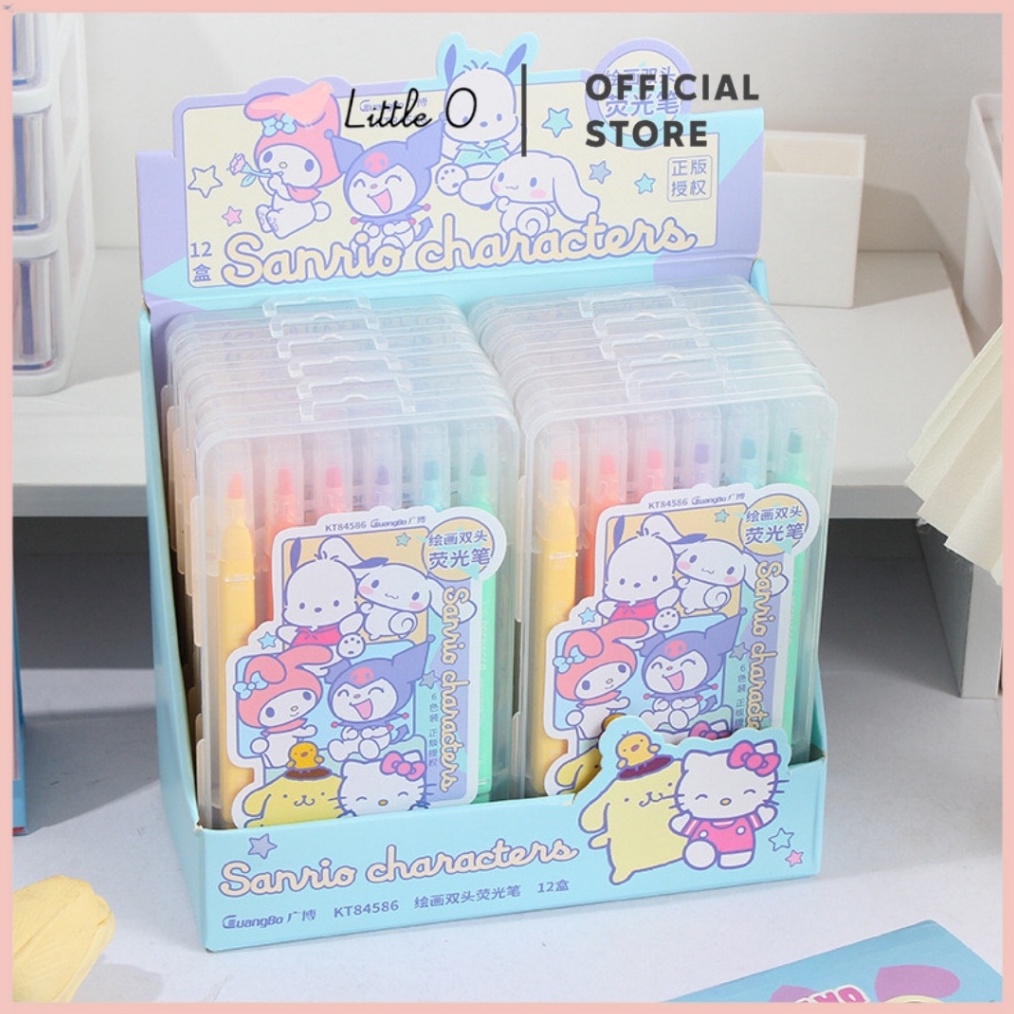 

ART D1C6 Twin Sanrio 6 Color Highliters Stabillo Isi 6 Stabillo 2 Kepala License Sanrio Stabilo Pastel Colour Cute Penanda Buku