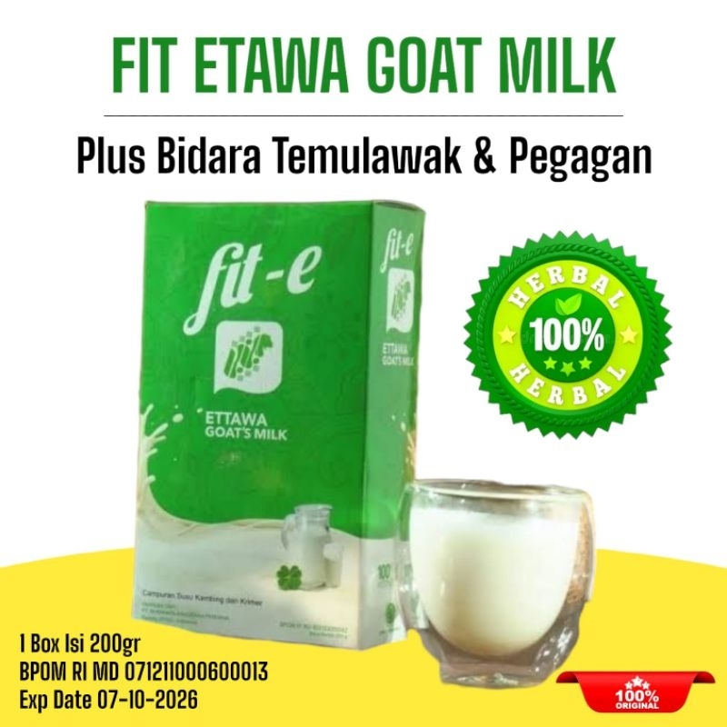 

FIT E SUSU KAMBING ETAWA PLUS BIDARA TEMULAWAK PEGAGAN 1 BUNGKUS 200GR ORIGINAL100% ORIGINAL1 Box Isi 200gr