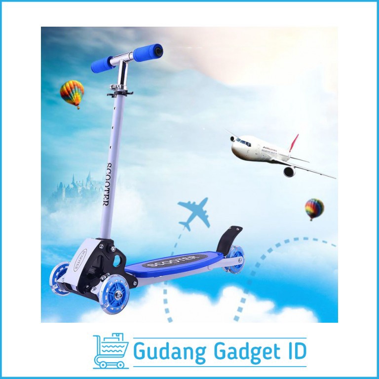 ART L2K6 Scooter Otoped Skuter Otopet Mainan Anak 4 Roda  QZ1  Blue  9XGWWAZ3