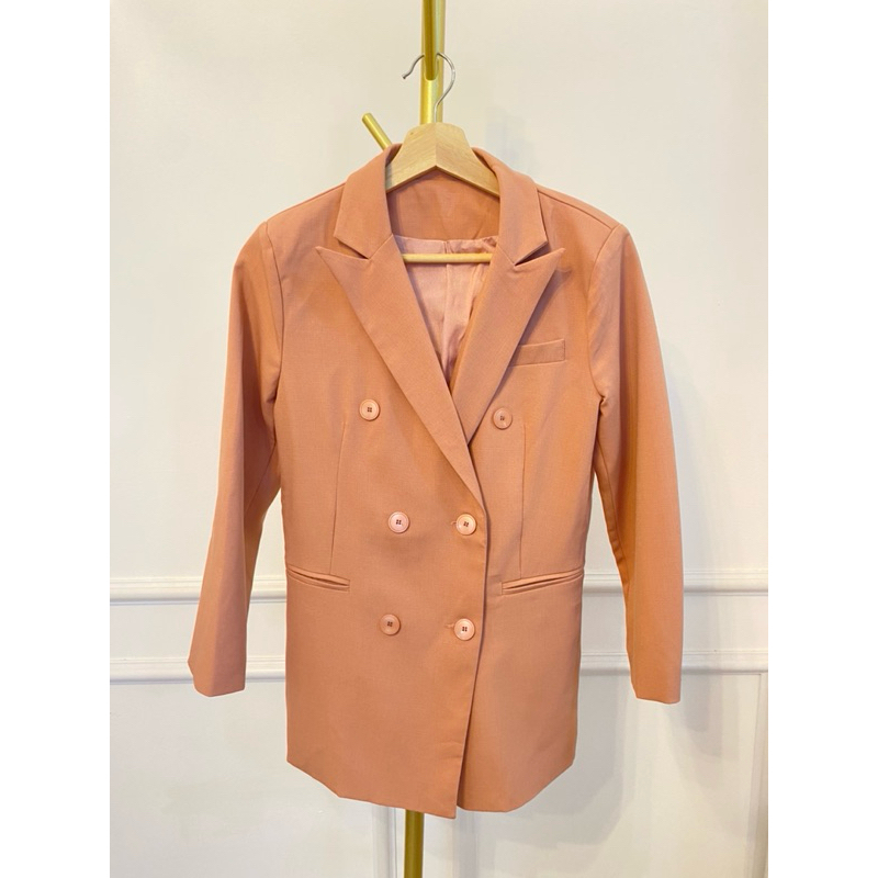 [PL] Set Blazer & Celana Panjang Wanita Dusty Pink