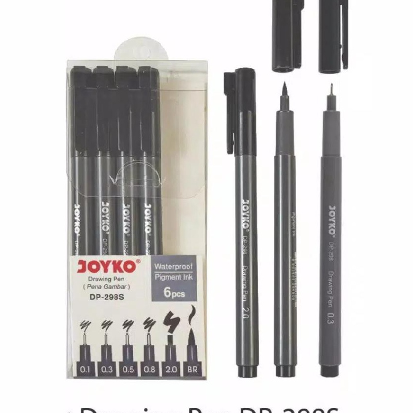 

Hemat Drawing Pen Set Joyko DP298S isi 6 pcs