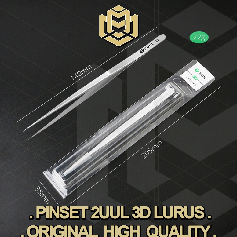 Terbaik Pinset 2UUL 3D Lurus  Pinset Lurus Tajam Lancip 2UUL 3D HIGH QUALITY  Pinset 2UUL 3D Lurus O