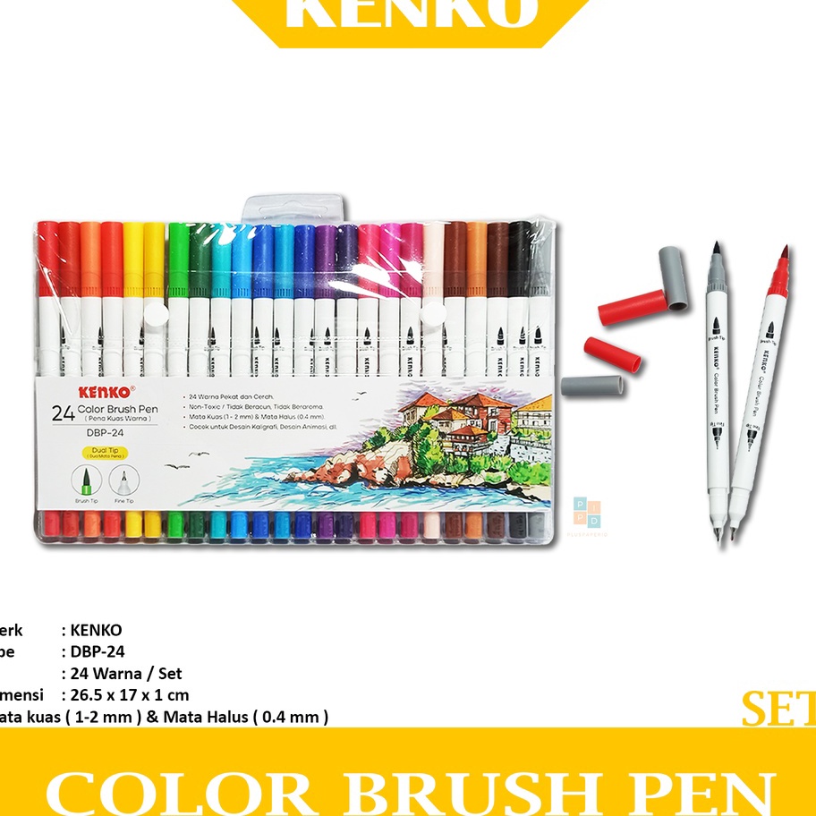 

KP8 KENKO Dual Tip 24 Color Brush Pen DBP24 Set