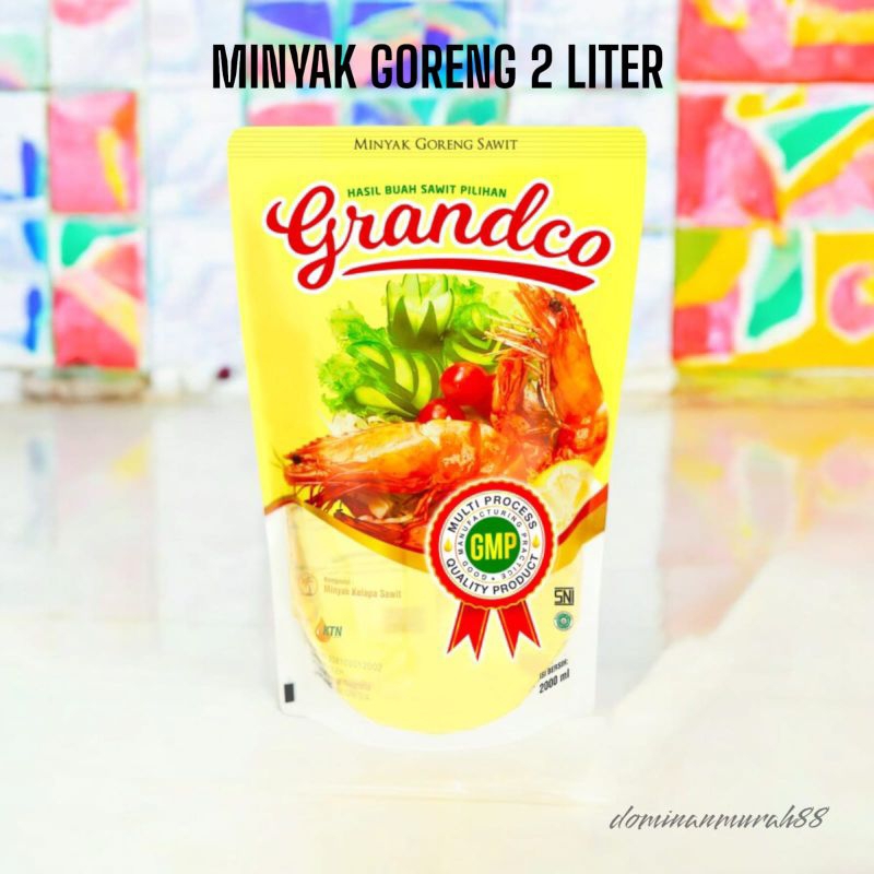

MINYAK GORENG SAWIT GRANDCO POUCH 2 LITER / MINYAK GORENG