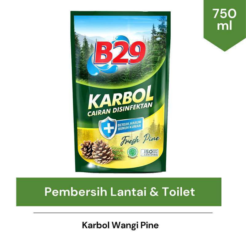 B29 Karbol Cairan Disinfektan Fresh Pine 750 ML
