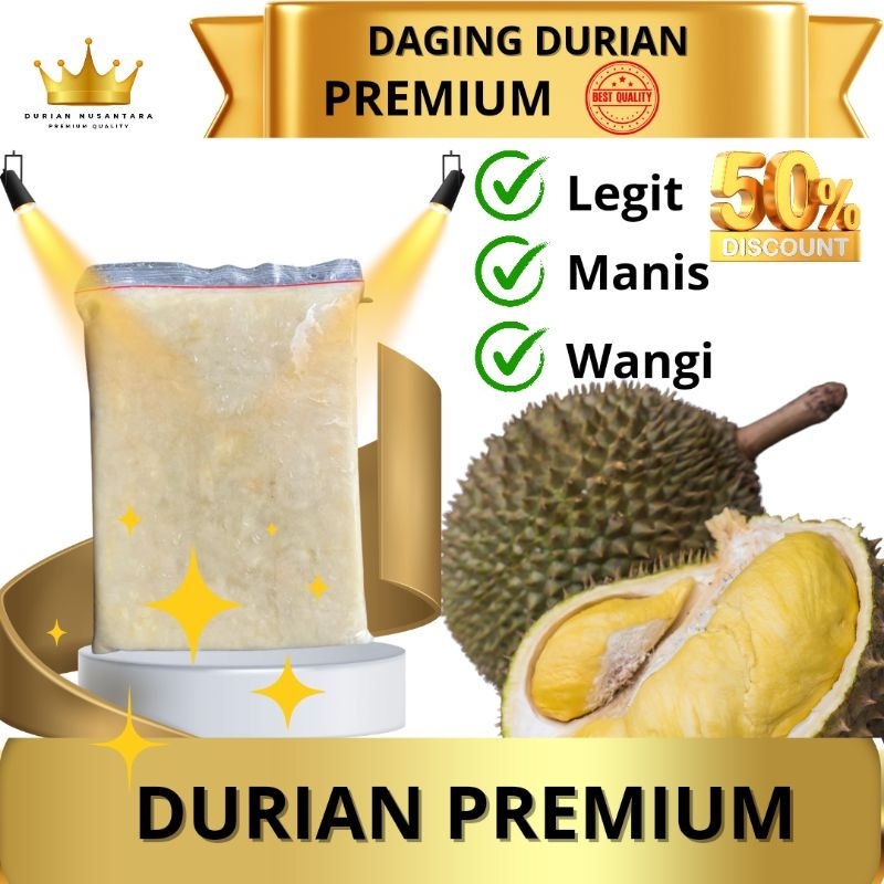 

Daging durian SUPER PREMIUM MANIS LEGIT Tanpa biji