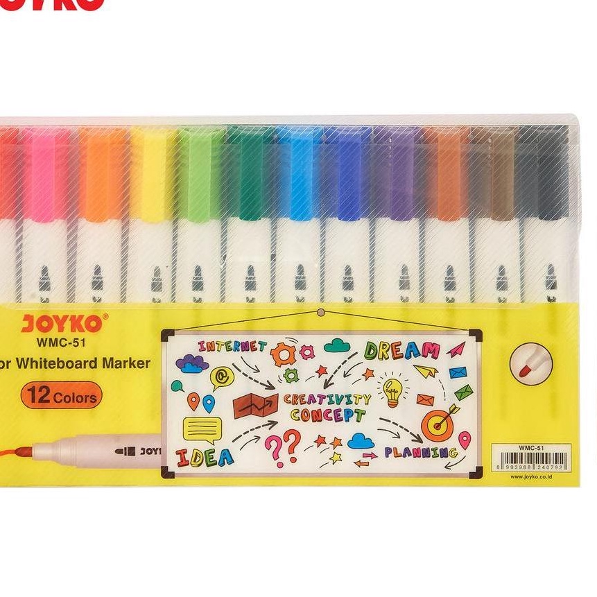 

Langka Color Whiteboard Marker Spidol Warna Papan Tulis Joyko WMC51