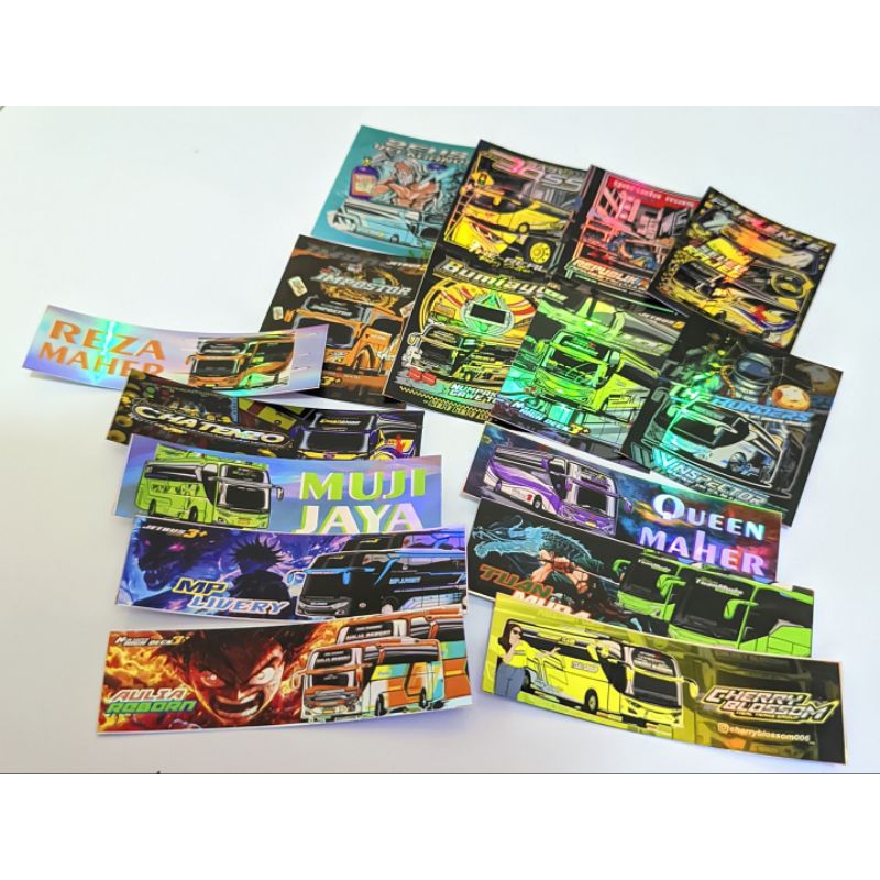 

COD Stiker Buss Hologram Original JB5 Premium Dapat Banyak 60 Stiker + Bonus Keren