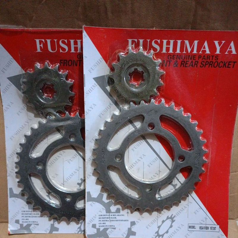 GEAR DEPAN BELAKANG VEGA R NEW ( 15T-35T ) ORIGINAL FUSHIMAYA