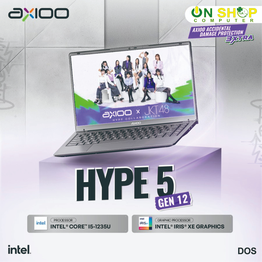 AXIOO Mybook HYPE 5 G12 Intel Core i5 1235U RAM 16GB SSD 512GB DOS BLACK