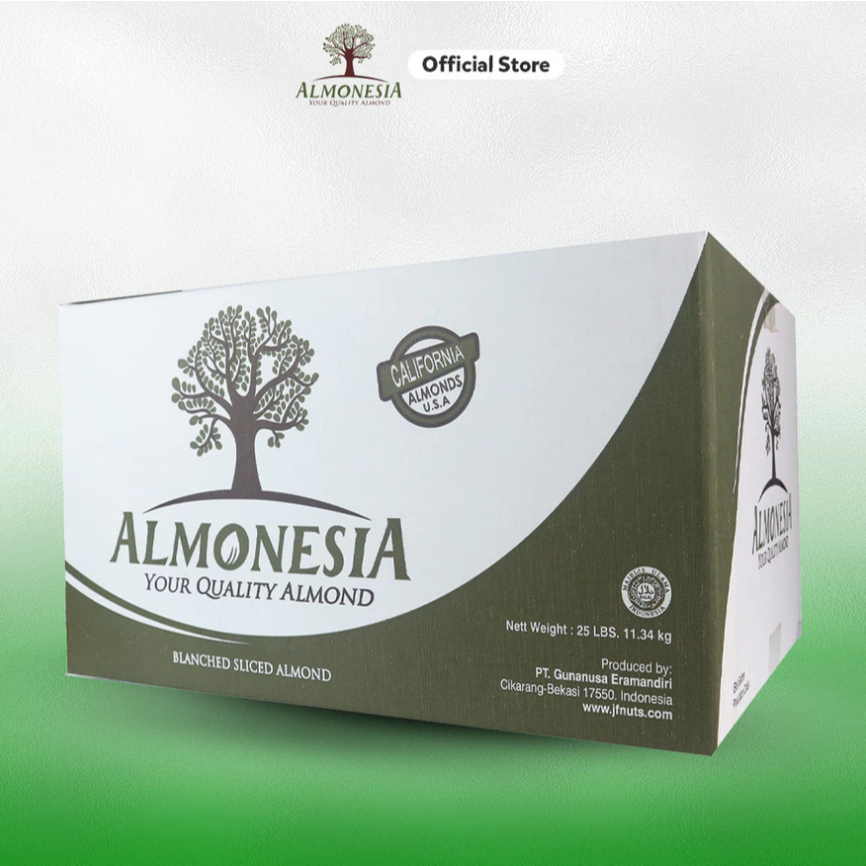 

Repack Almonesia - Irisan Kacang Almond / Almond Sliced 1 Kg