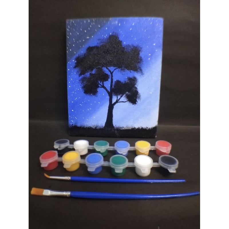 

6 set cat akrilik 3 ml free dua jenis kuas