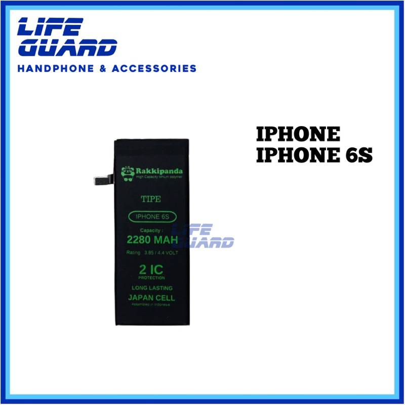 BATERAI IP 6S BATRE 2280MAH RAKKIPANDA DOUBLE IC