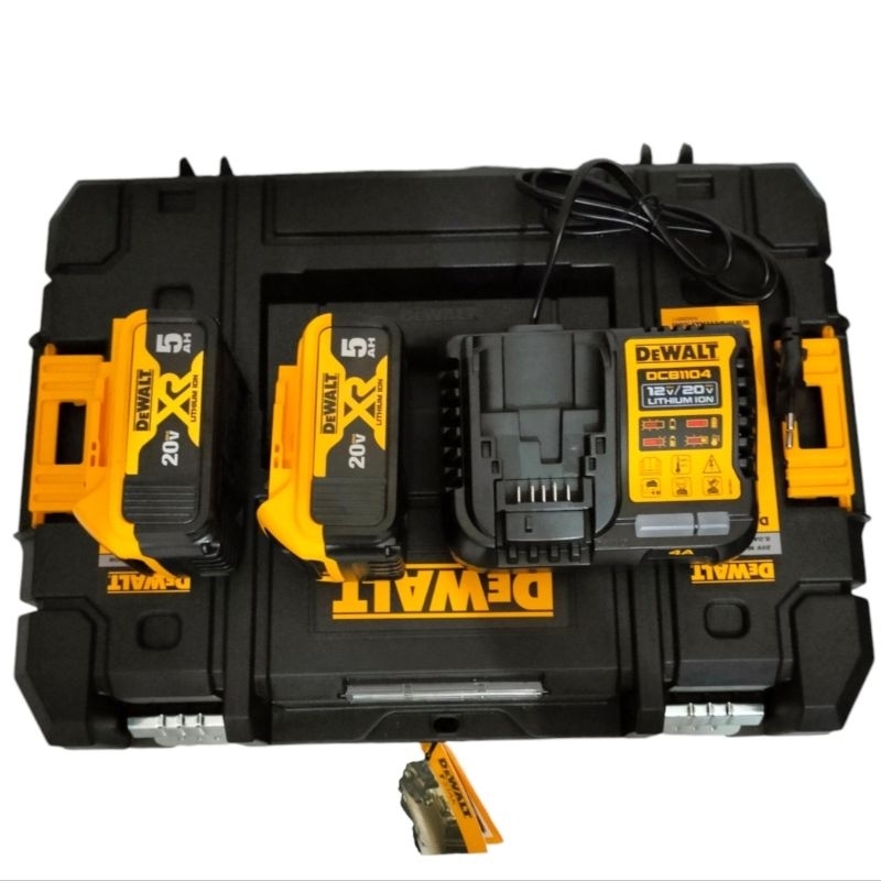 PAKET BATREI CHARGER DEWALT 20V 5AH Paket baterai Dewalt 20V 5ah + Charger
