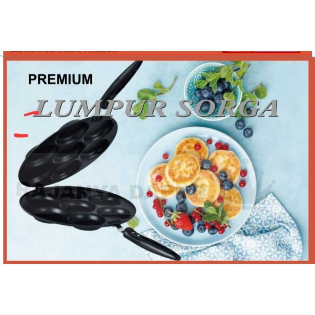 Cetakan kue lumpur surga - cetakan apem bolak balik - apem bakar - cetakan double side
