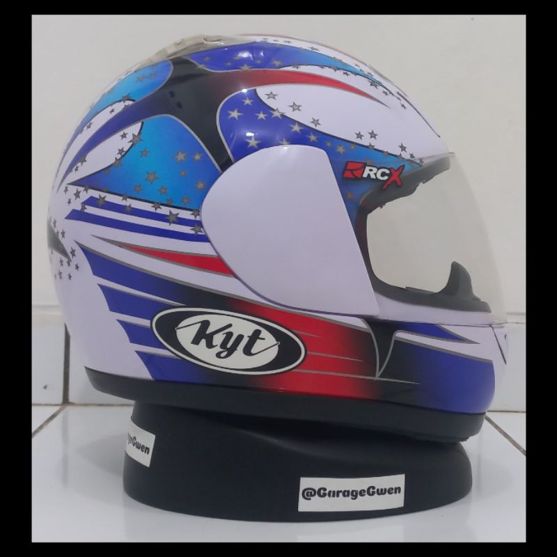 Helm Helmet KYT 805 x Speed White Star Size L Like New