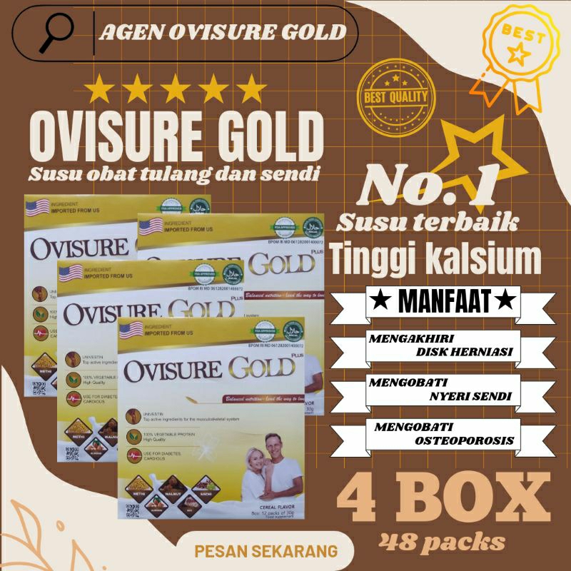 

4Box OVISURE GOLD Susu Obat Tulang Dan Sendi Yang Sehat 100% imfort USA