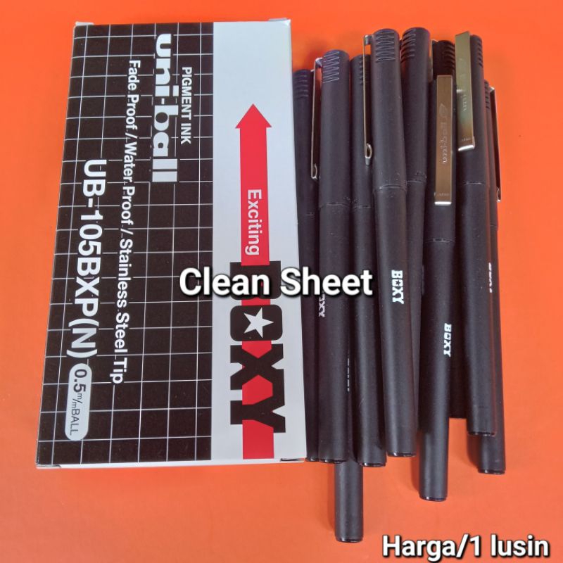 

Pulpen Uni-Ball Boxy 0.5mm(Harga/1 lusin) hitam