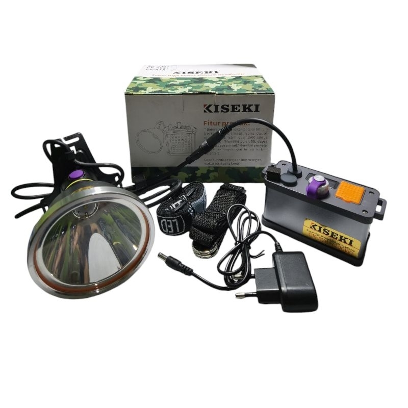Senter Kepala Kiseki 200W CK-978 Super High power lithium Headlamp Original100 %