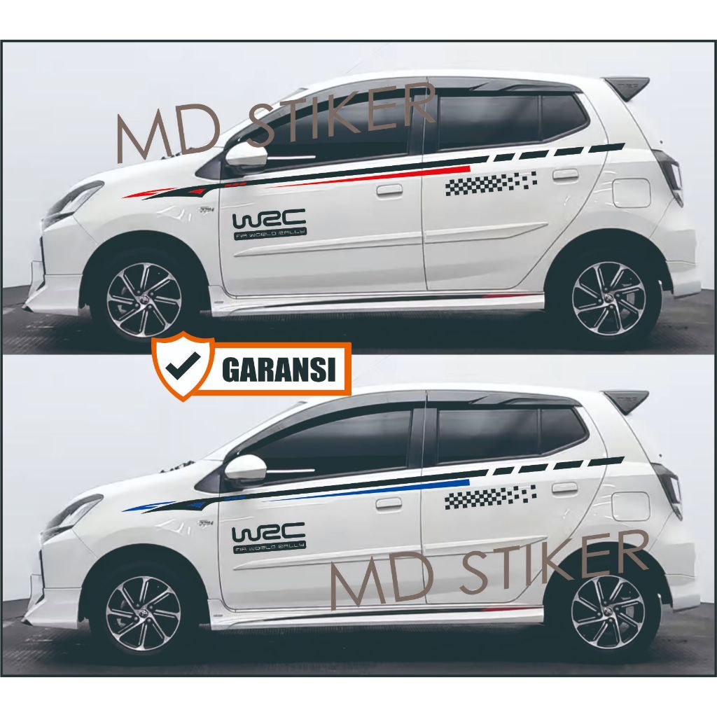 Stiker Mobil Ayla putih hitam terbaru 2023