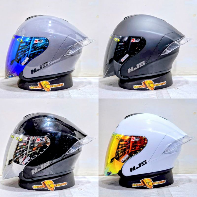Helm NJS KAIROZ solid paket ganteng