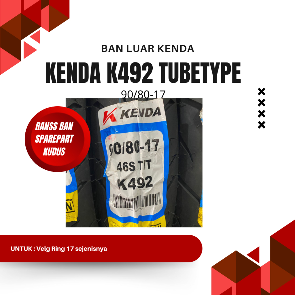 BAN LUAR KENDA K492 90/80-17