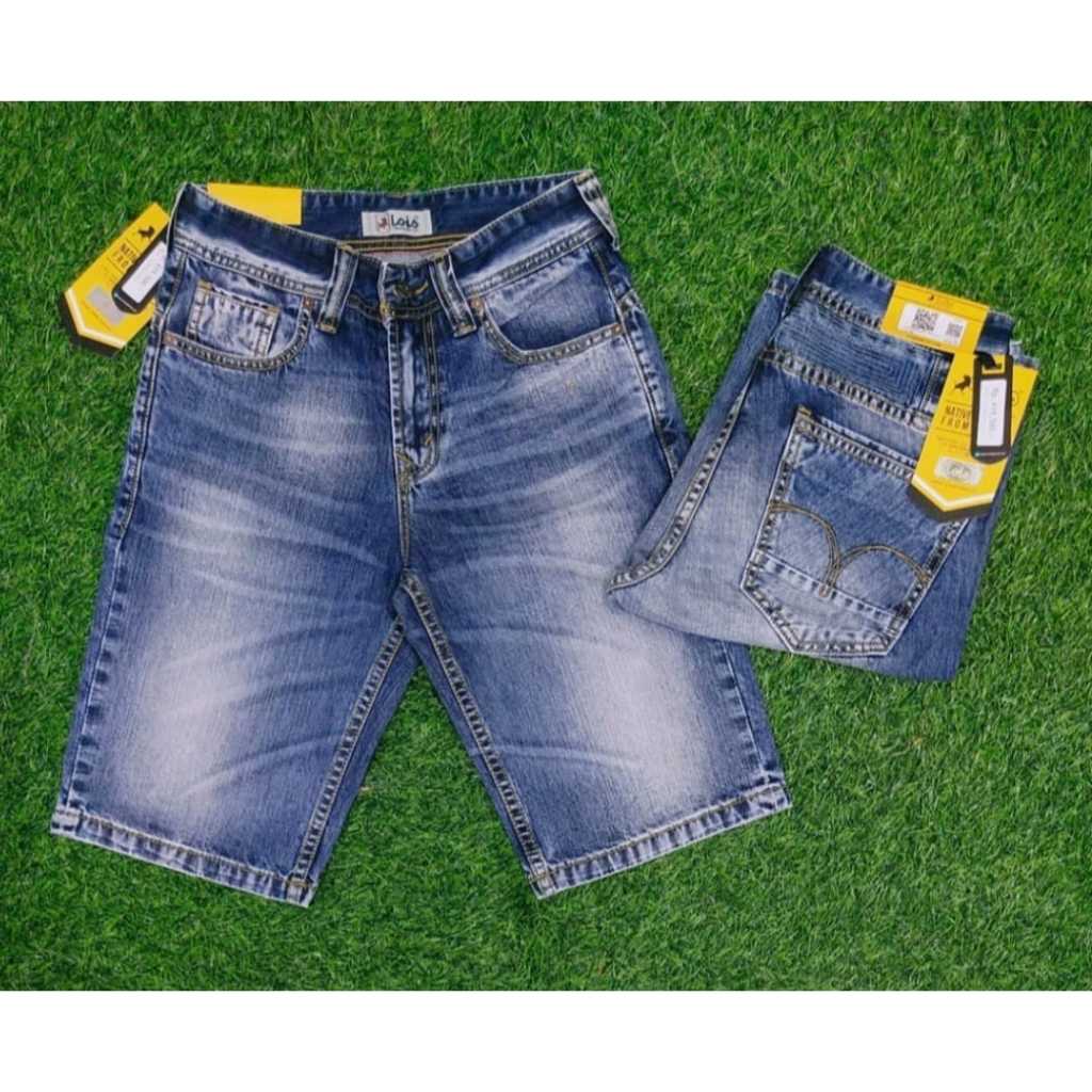 CELANA PENDEK PRIA JEANS LOIS / Celana Jeans Pendek Pria Original 100% Lois Model Terbaru
