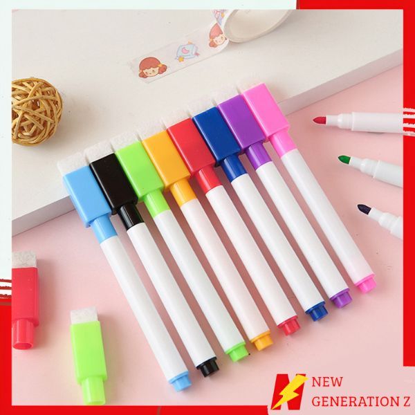 

NGZ Spidol Papan Tulis Mini Magnet White Board Sepidol Kecil Mini Magnetik Warna Warni Penghapus Wipe And Clean Whiteboard Magnetic Marker Anak Anak Spidol 2 IN 1 t