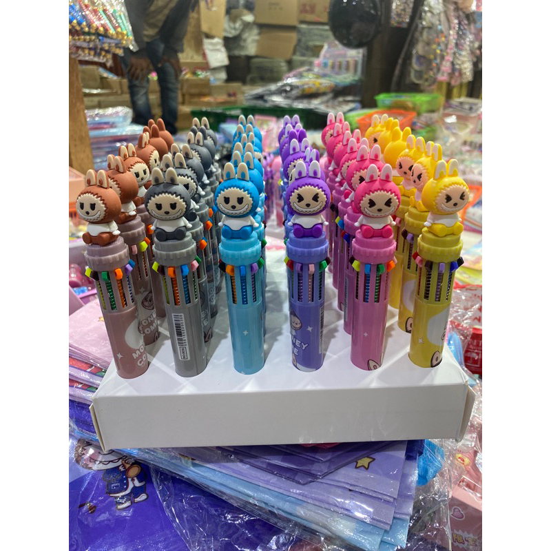 

6 pcs pulpen 10 mata karakter labubu