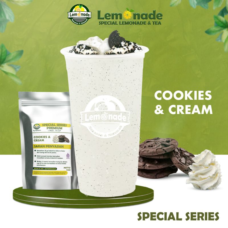 

cookies & Cream 1KG /BUBUK MINUMAN PREMIUM