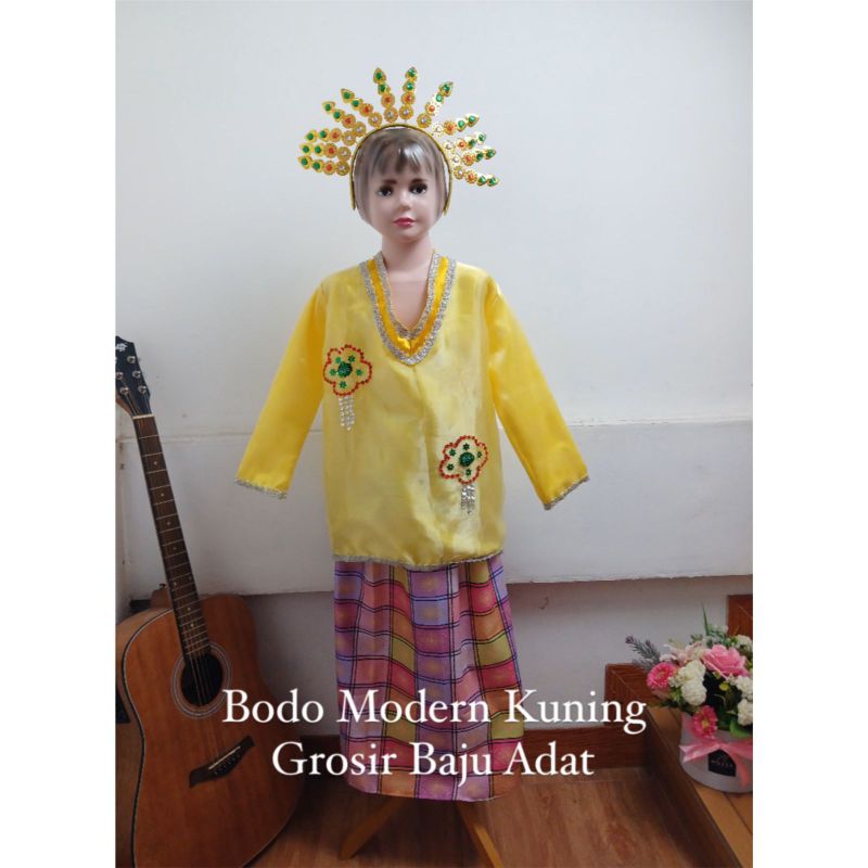BAJU BODO MODERN KUNING ANAK