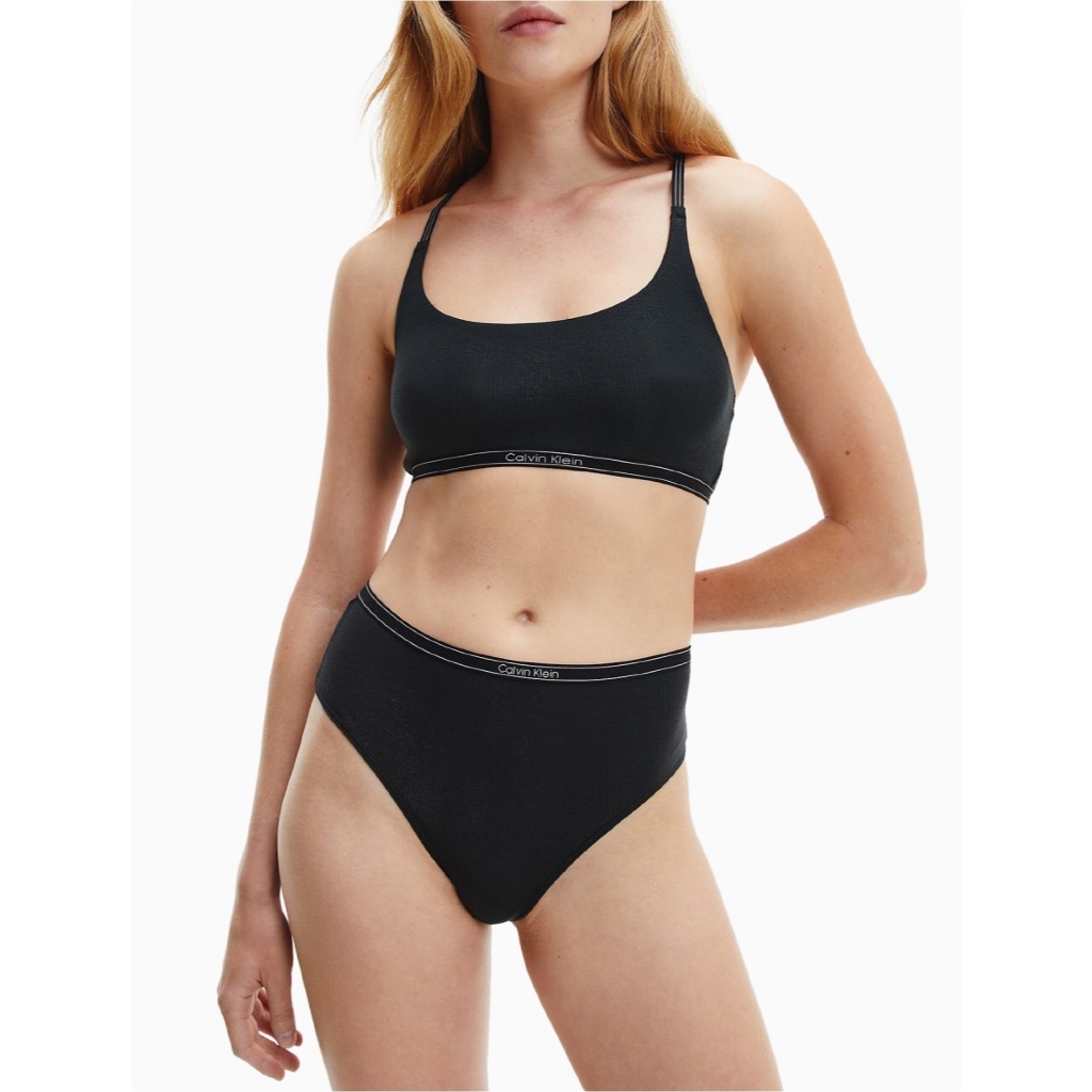 Calvin Klein Pure Ribbed High Waist Bikini - Original CK Panties/PantyUnderwear - Set Celana Dalam H