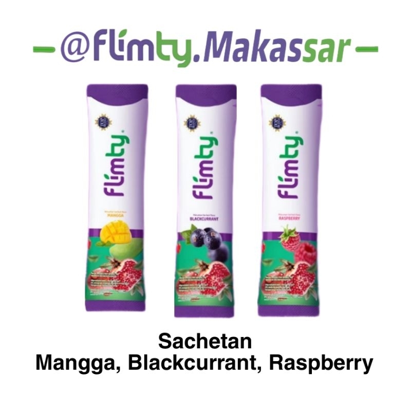 Flimty Sachet Bungkus  Blackcurrant Mangga Raspberry  Original Makassar Ready